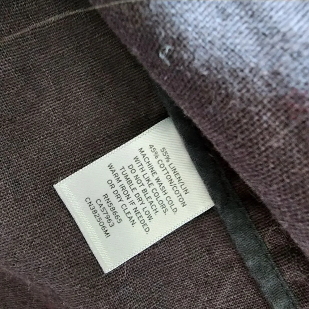 Caslon linen cotton blend snap button paper bag cuffs light jacket